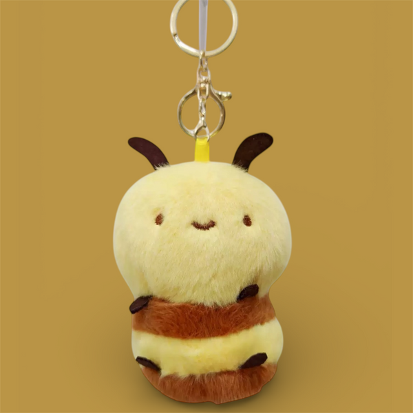 Bee Happy Cute Plush Keyring 🐝