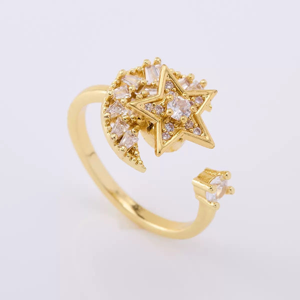Gold Moon Fidget Ring