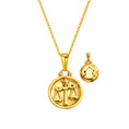 Load image into Gallery viewer, 12 Gold Zodiac and Constellation Star sign Coin Necklace
