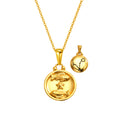 Load image into Gallery viewer, 12 Gold Zodiac and Constellation Star sign Coin Necklace
