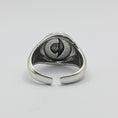 Load image into Gallery viewer, Silver Sun Moon Face Ring adjustable
