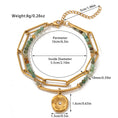 Load image into Gallery viewer, Bohemian style Gold Gemstone bracelet
