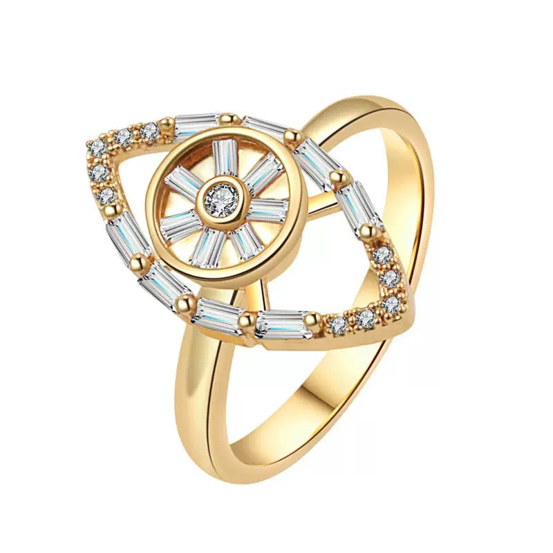 Gold Evil Eye Fidget Ring