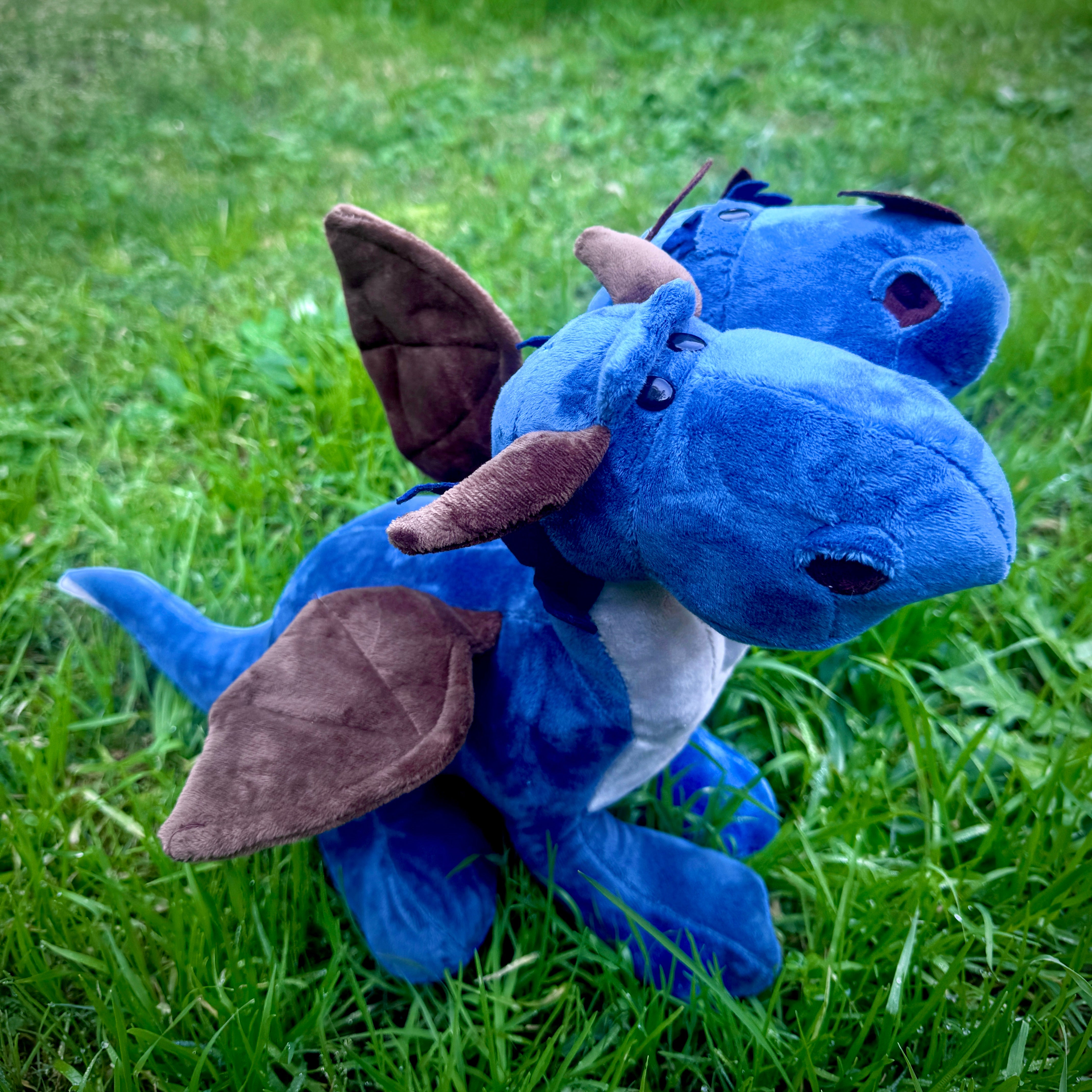 Blue Two Heads Dragon plushie