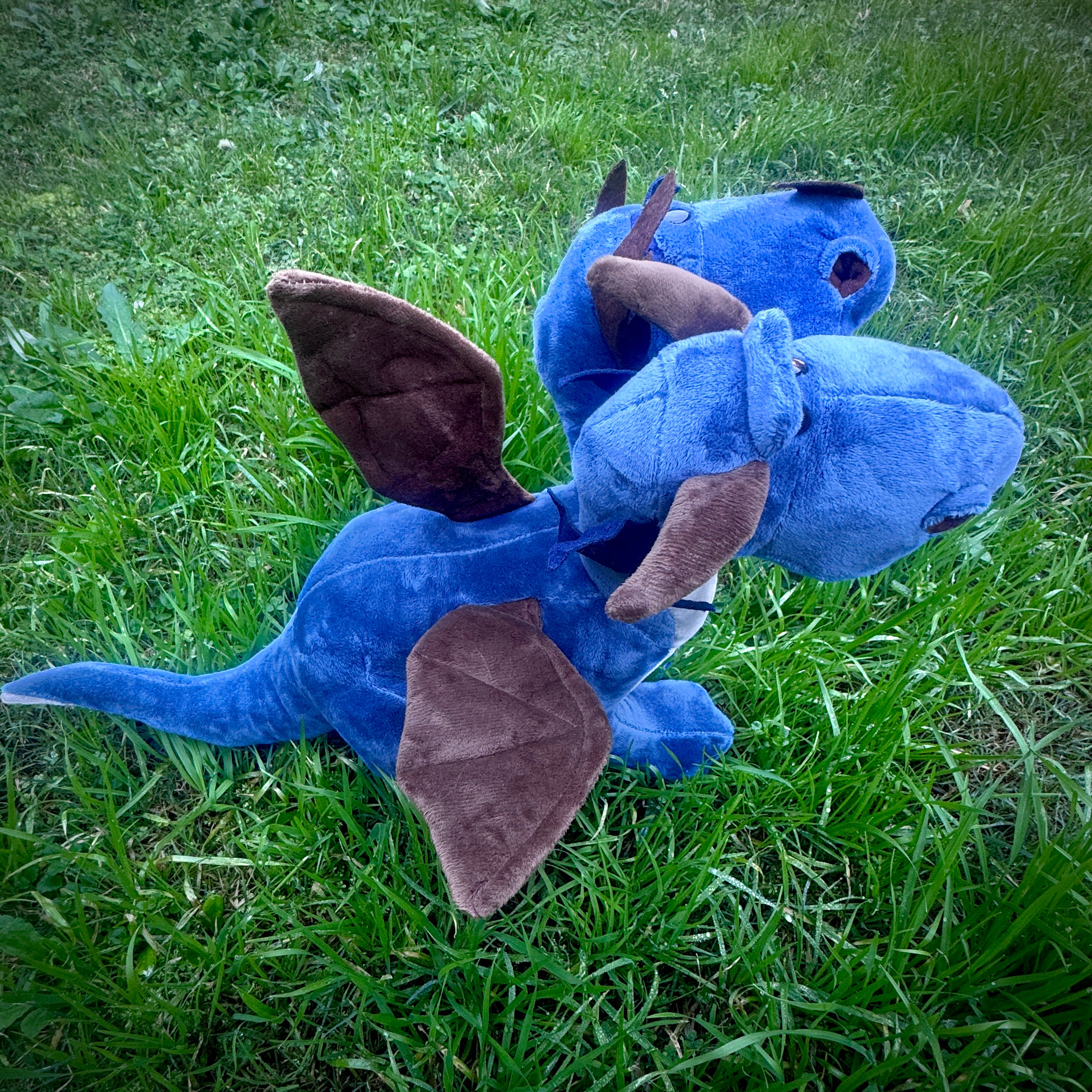 Blue Two Heads Dragon plushie