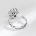 Load image into Gallery viewer, Silver Blue Daisy Butterfly Fidget Ring
