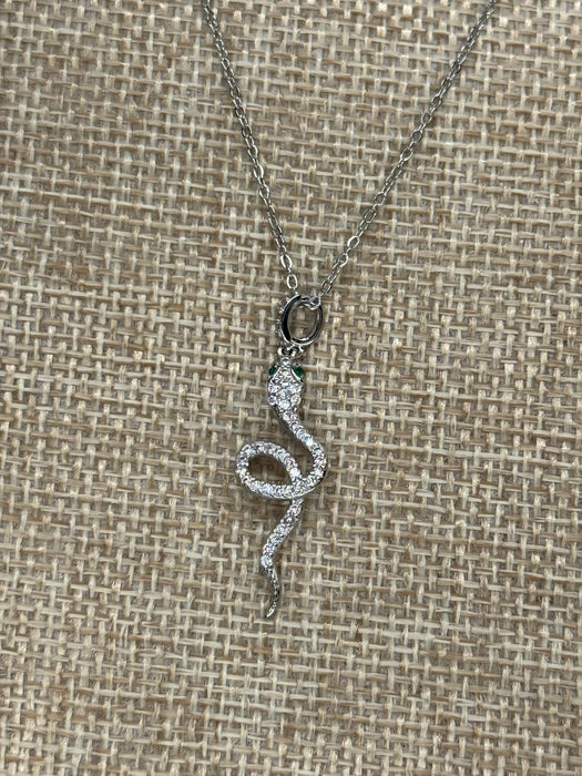 Silver Plated Snake Necklace