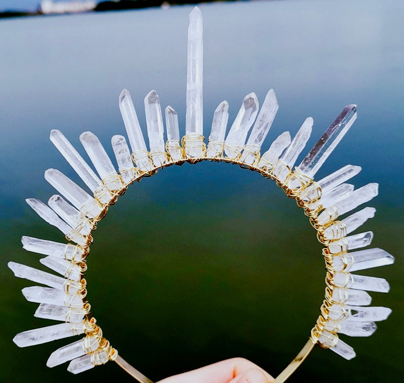 Clear Quartz Crown/ Headband / Tiara