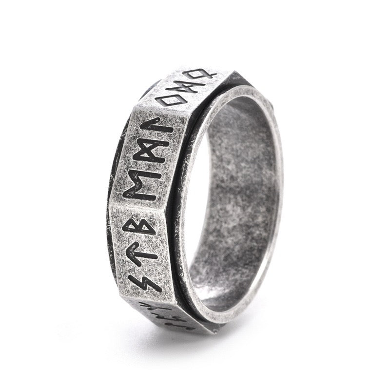 Ancient Viking Nordic Rune Fidget Ring