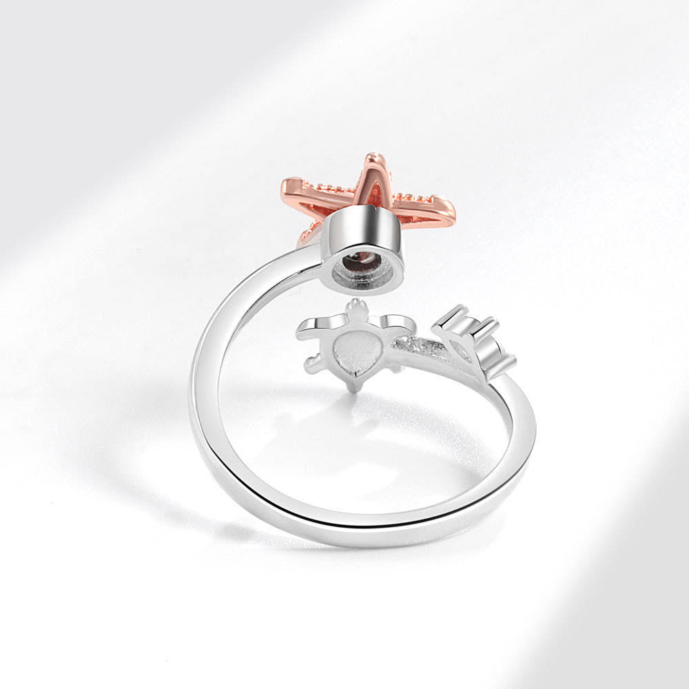 Sea turtles & Star Fidget ring