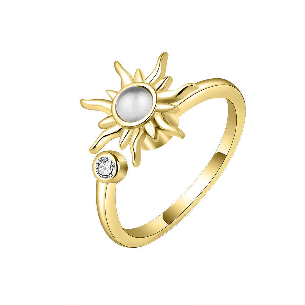 Gold Sun Fidget Ring